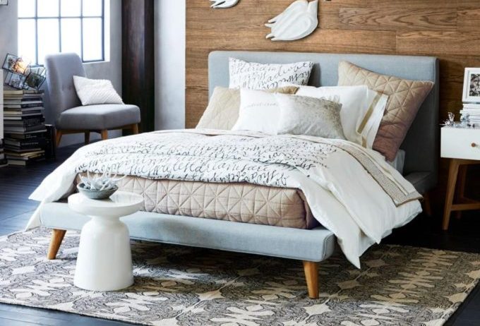 west elm upholstered platform bed lookalike