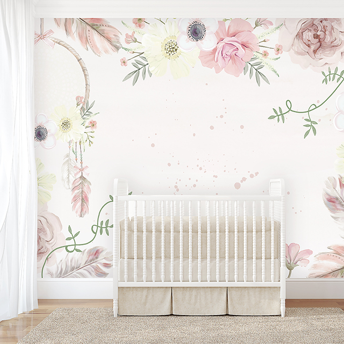 Nursery wallpaper by Posh Pennies