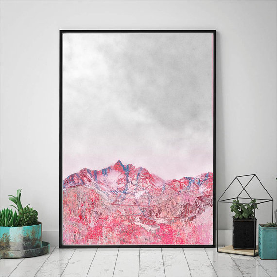 Pink abstract artwork
