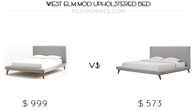 west elm lookalike platform bed in midcentury modern style that you can buy on amazon for a fraction of the price