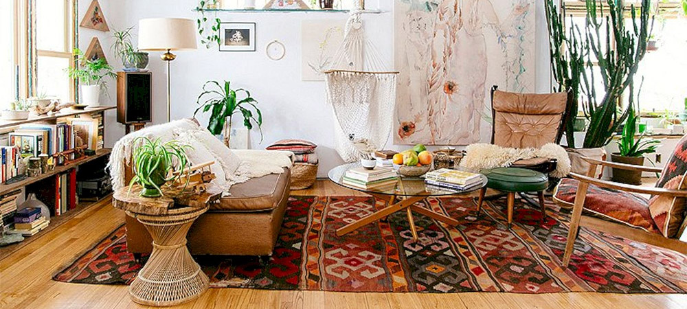 urban boho living room