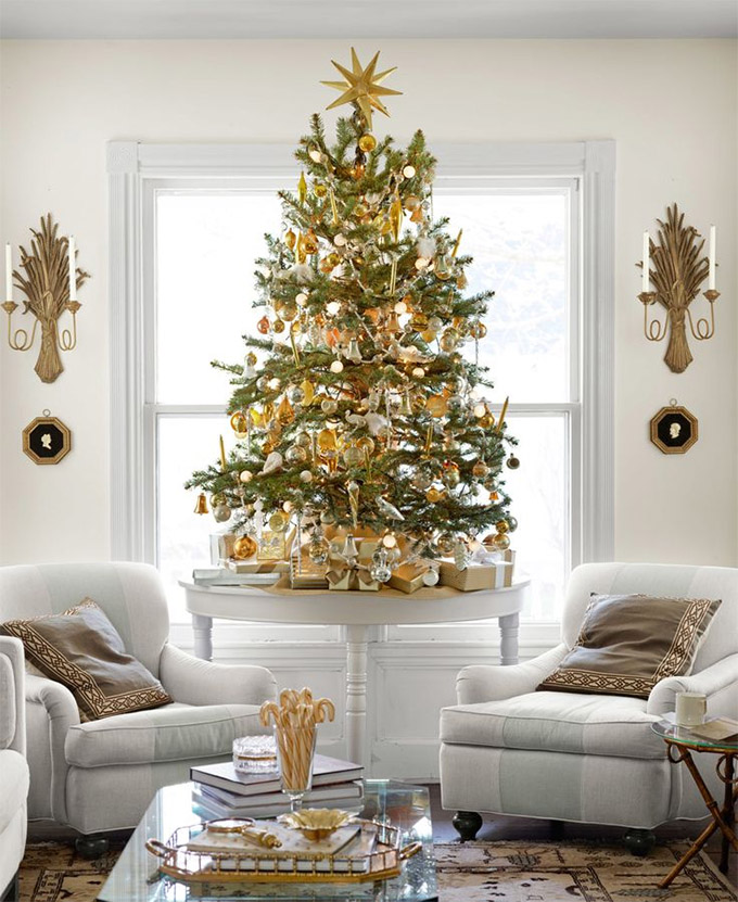 gold christmas tree palette