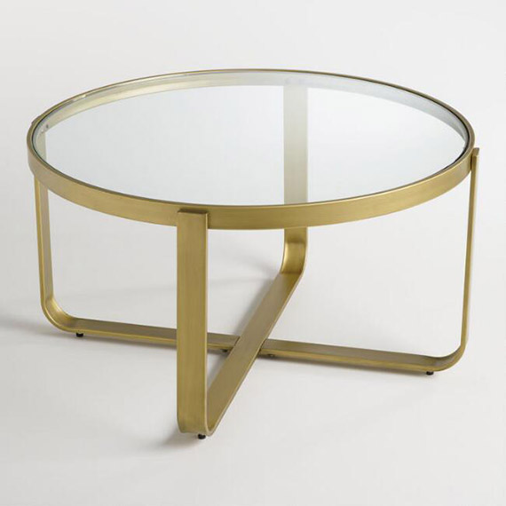 gold coffee table round