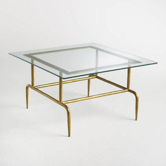 gold coffee table low budget