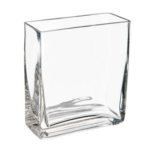 rectangular glass vase
