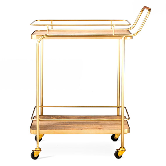 gold bar cart