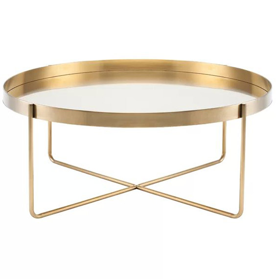 wayfair round gold coffee table tray top