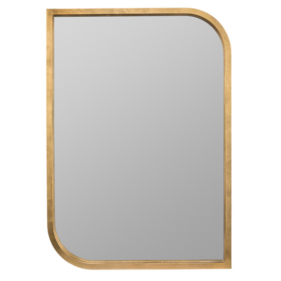 gold mirror rounded corners