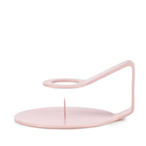 pink candle holder