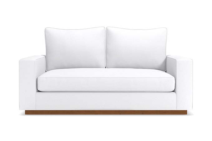 harper white velvet sofa