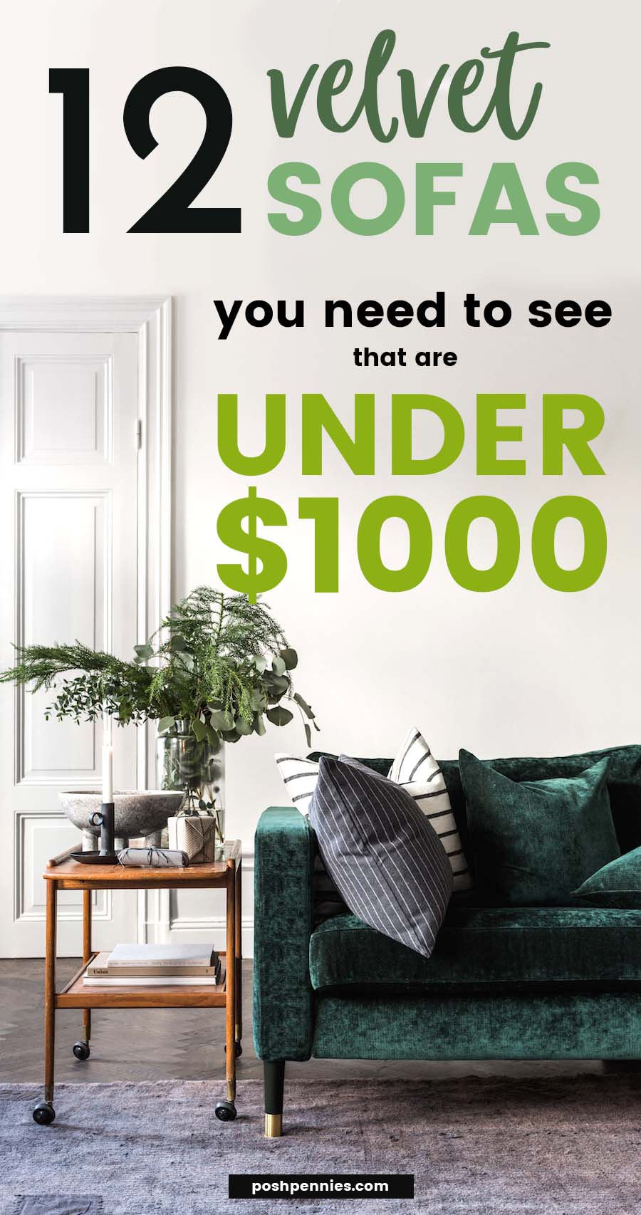 affordable velvet sofas for under $1000