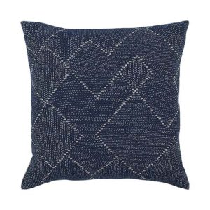 abstract indigo throw pillow