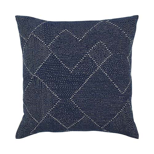 abstract indigo throw pillow