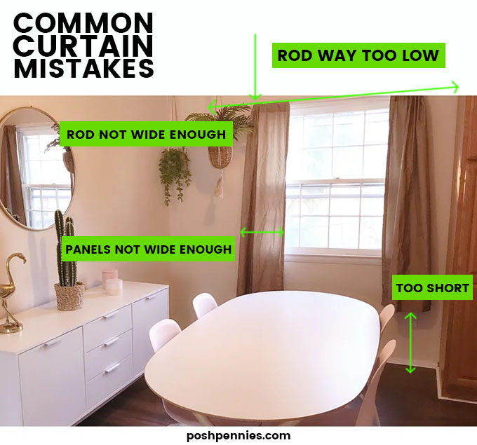 COMMON CURTAIN MISTAKES INFOGRAPHIC POSH PENNIES