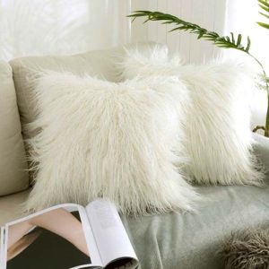 faux fur throw pillows