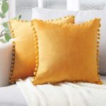 velvet mustard pillow