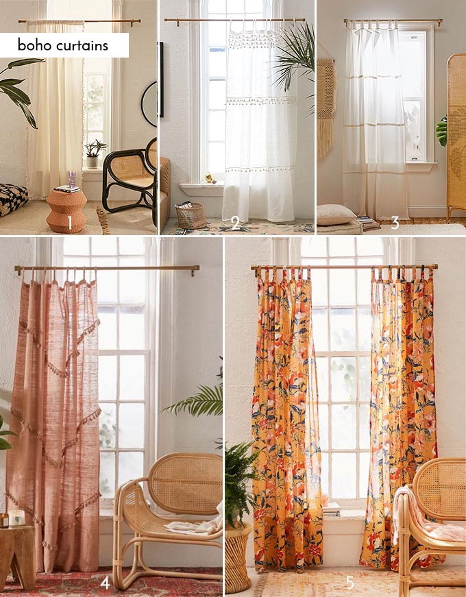 boho bedroom curtains