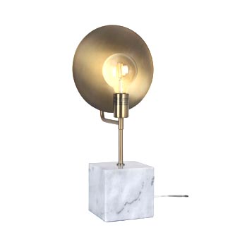 marble block edison lamp