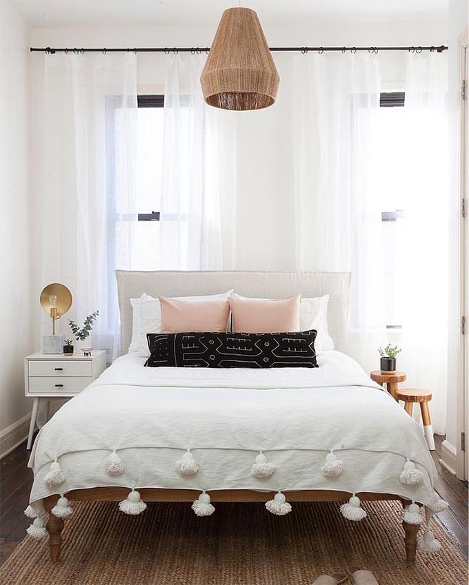 neutral boho bedroom - get the look