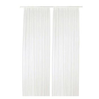 sheer white curtains
