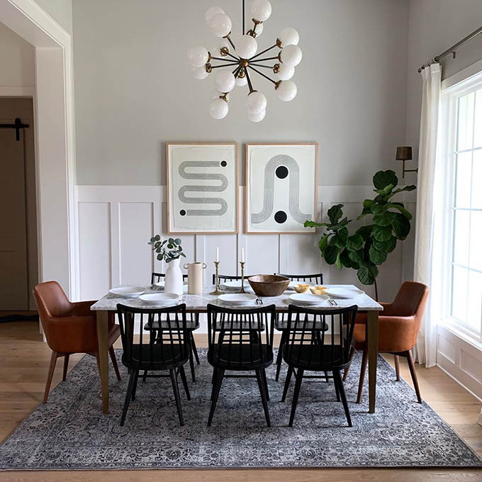 get the look of this mid century dining room on a budget