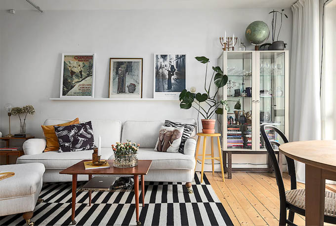 scandinavian interior design style shown in a living room