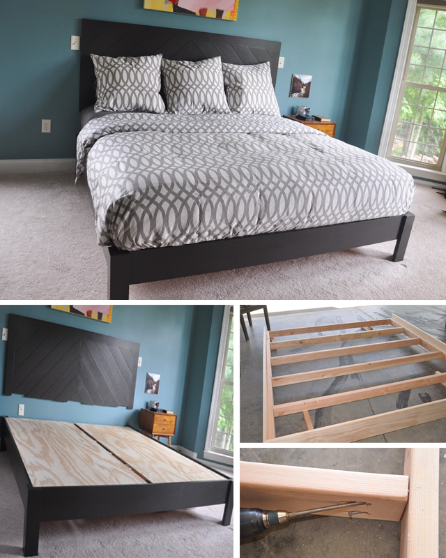 21 Awesome Diy Bed Frames You Can, Simple Bed Frame King Size Dimensions