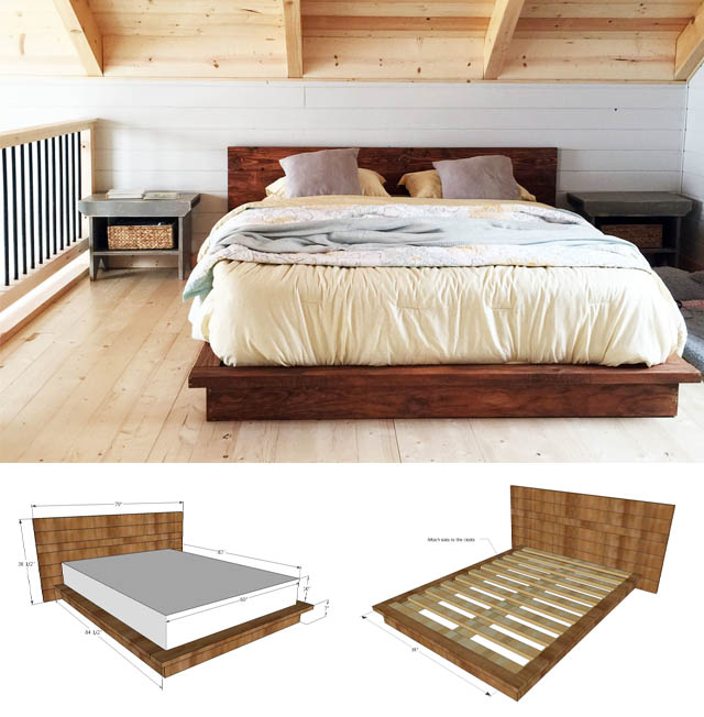 21 Awesome Diy Bed Frames You Can, Simple Wood Bed Frame Diy
