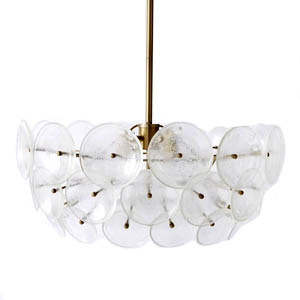 west elm glass disc chandelier