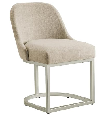 white and pewter dining chairs