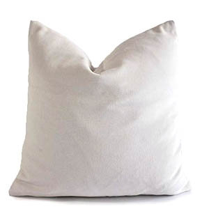 white velvet pillow cover