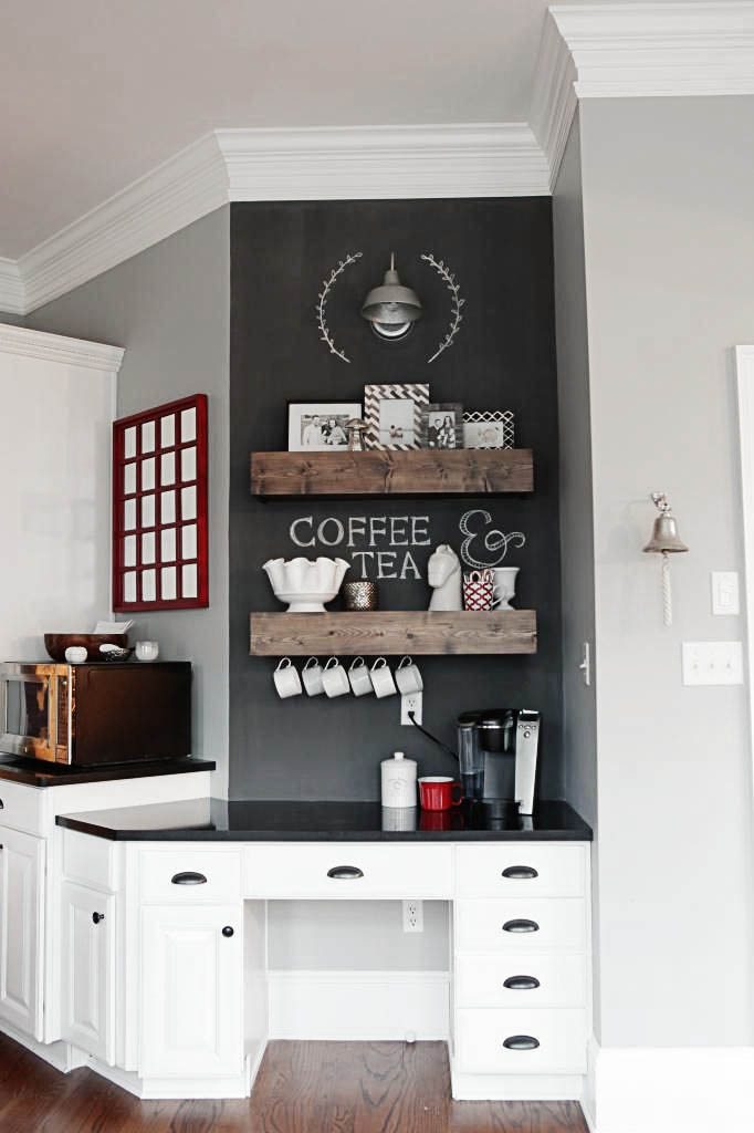 Accent wall coffeebar