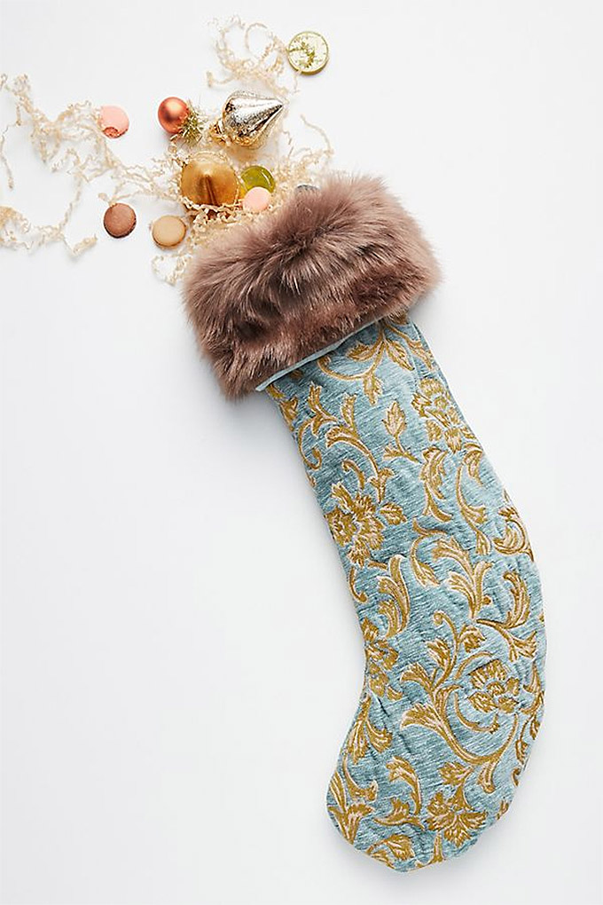anthropologie belle christmas stocking