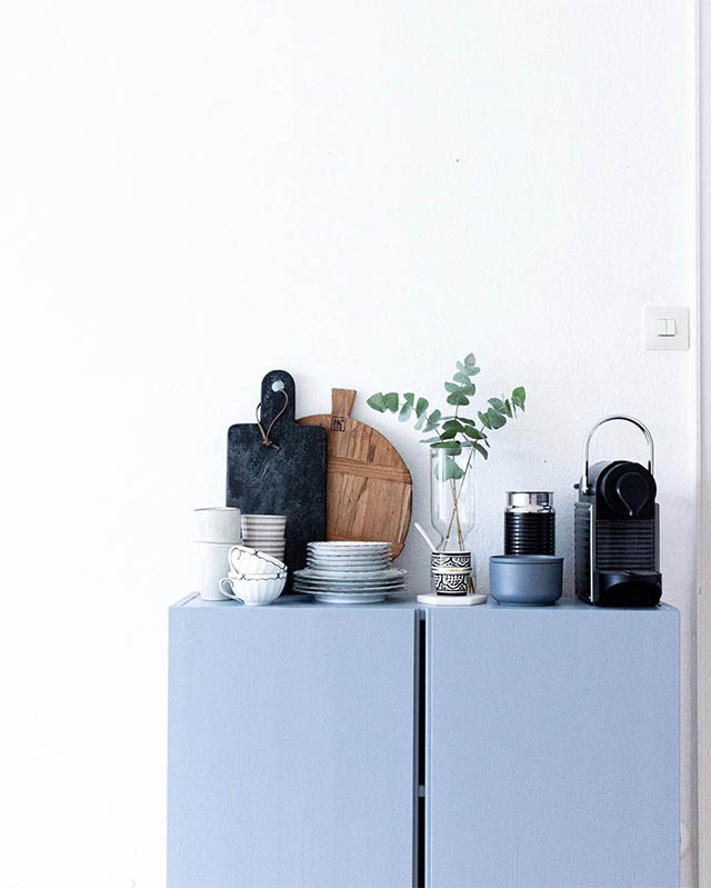 minimalist coffee station
