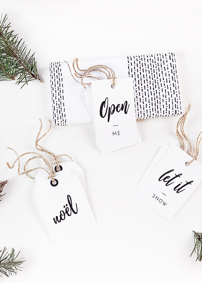 Beautiful scandinavian style minimalist christmas gift tags, free to download and print at home! Free Printable Christmas Gift Tags