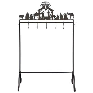 black stocking stand