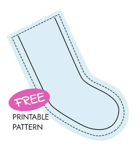 free pattern for christmas stocking with fur cuff