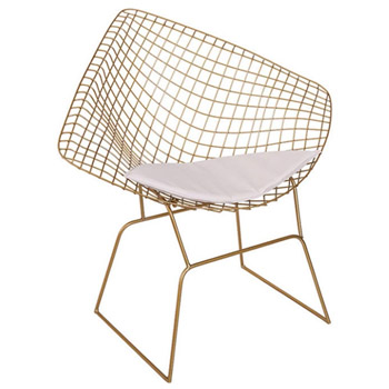 bertoia diamond chair replica in gold
