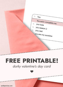 Free Printable: Nerdy Valentine's Day Card! - Posh Pennies