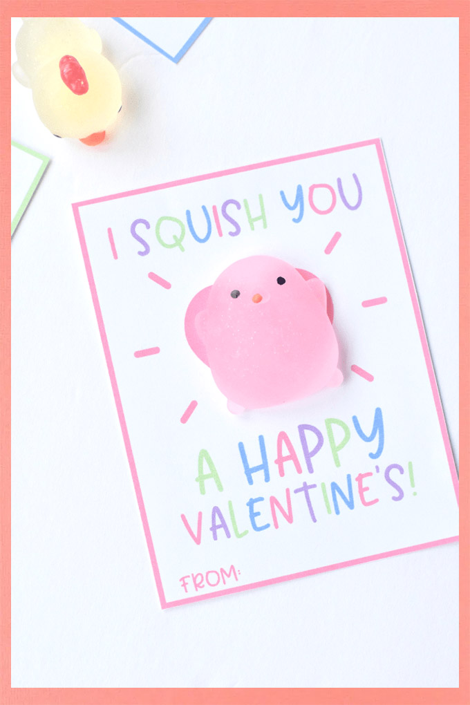 squishy valentine printable card