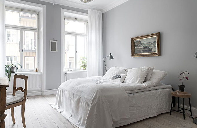 restful scandinavian bedroom