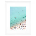 framed beach art print aerial photography
