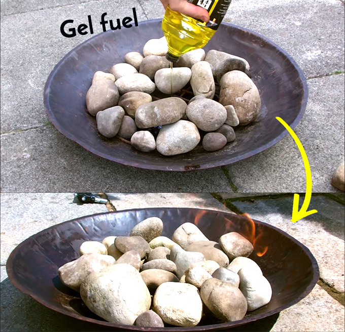 gel fuel fire bowl