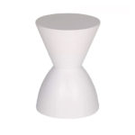 white geometric side table