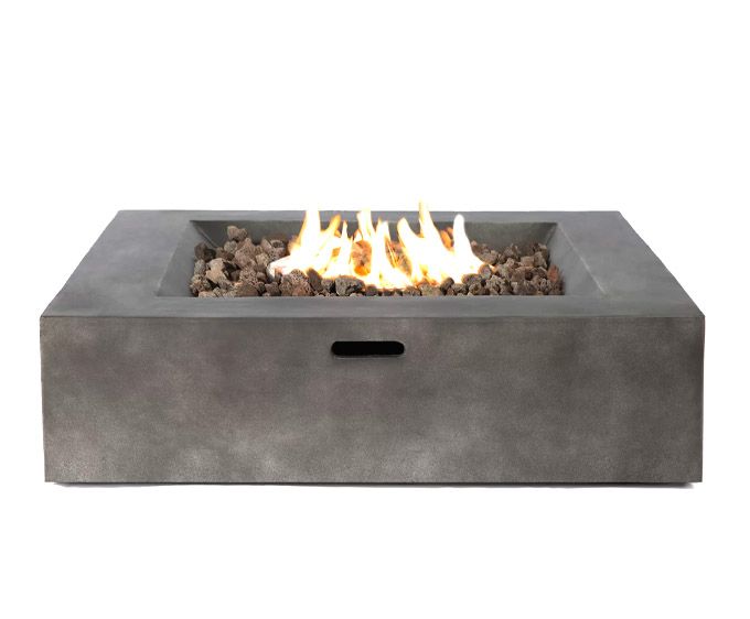concrete square fire table