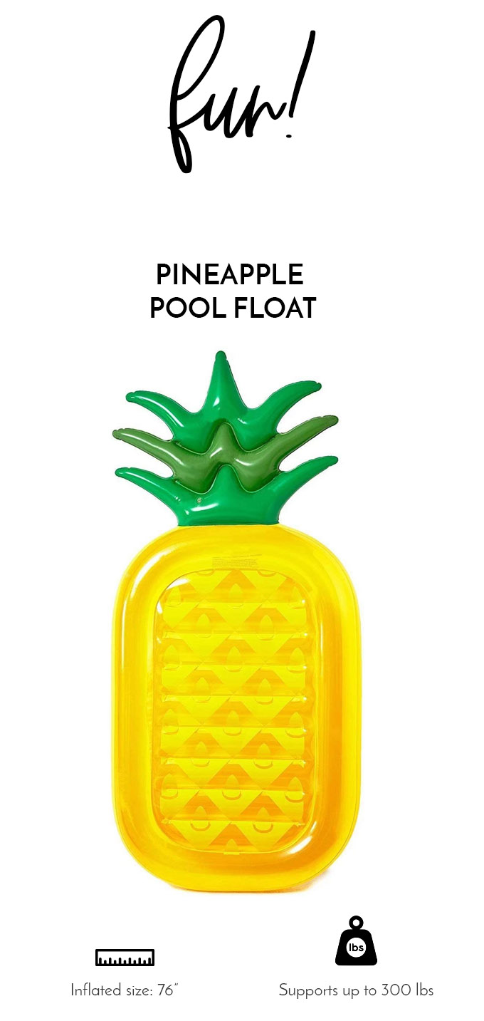 pineapple pool floats come in many different shapes and sizes