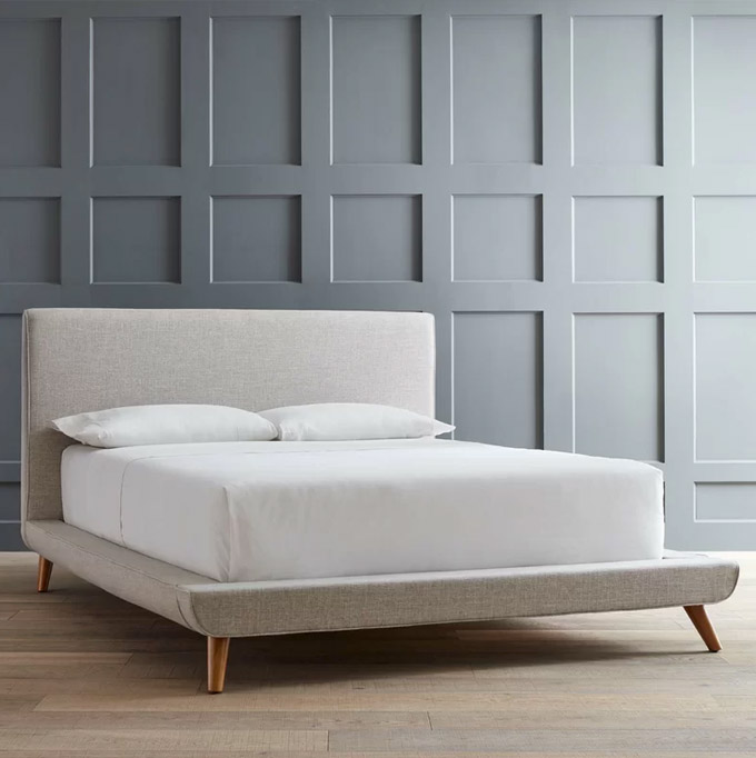 11 Chic Mid Century Beds That Ll, Wayfair King Size Upholstered Headboards