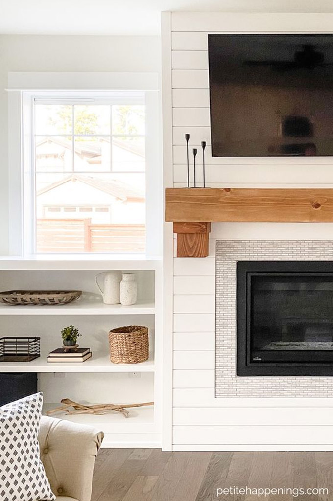 amazing shiplap tv accent wall