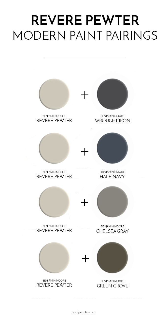 modern color combinations with benjamin moore revere pewter