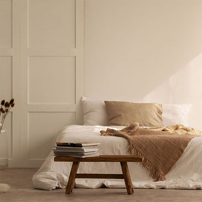 neutral japandi bedroom